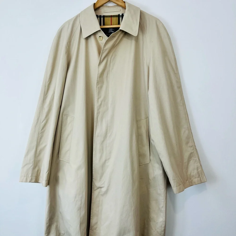 Burberry Beige Nova Check Lined Classic Utility Trench Coat UK L - Picture 2 of 16